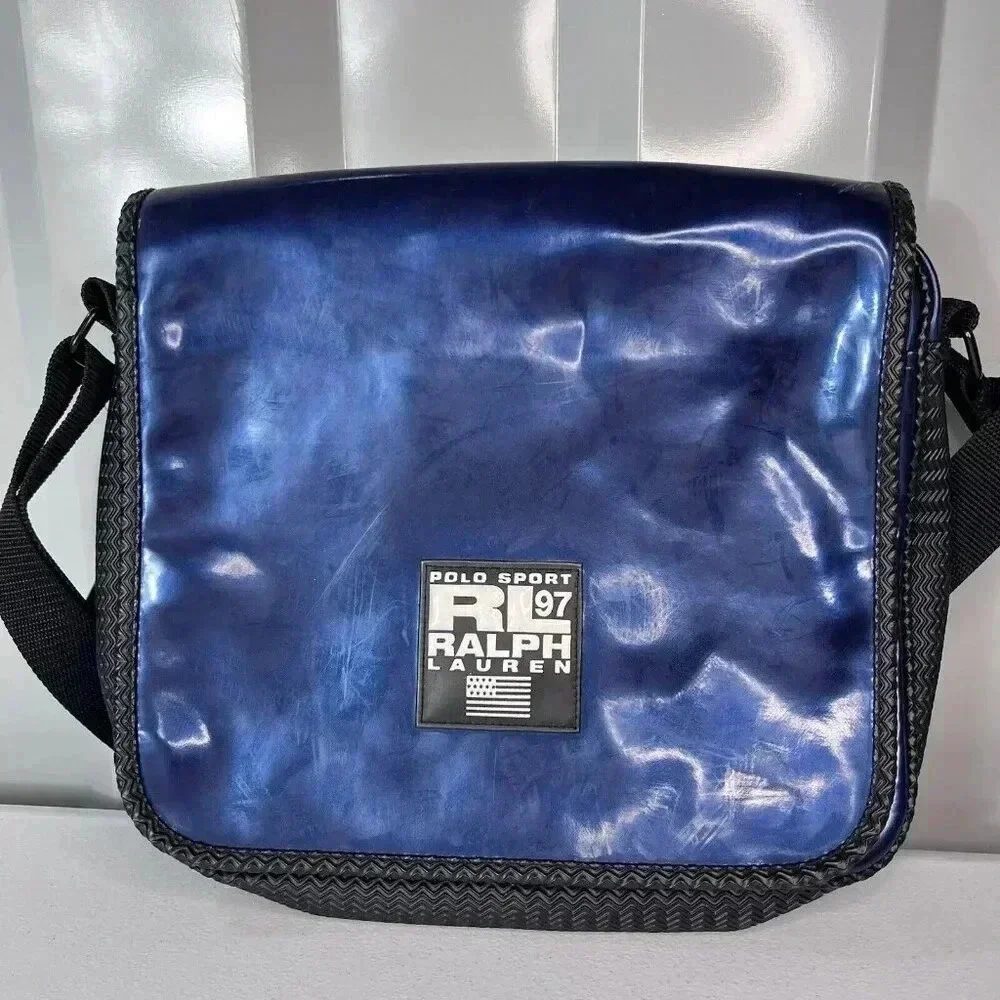 Ralph Lauren Polo Sport Messenger Shoulder Bag Cross Body Adjustable Vintage NEW